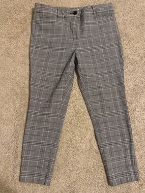 LOFT Men's Gray Plaid Dress Pants